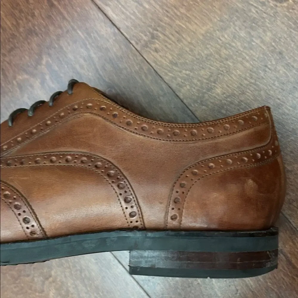 Cole Haan Brown Leather Wingtip Oxfords, Versatile, Work to Occasion, Size 11.5